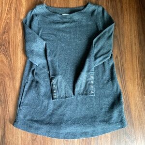 J Jill Size Medium Charcoal Gray Boatneck Tunic